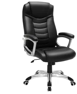 Kancelářské židle SONGMICS Ergonomická kancelářská židle Tord černá