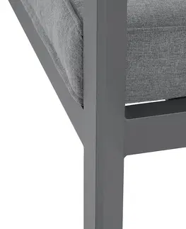 Lavice z kovu a hliníku DEOKORK Hliníková 3-místná lavice VANCOUVER (šedá)