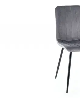 Jídelní sety Jídelní židle ALAN VELVET Signal Černá