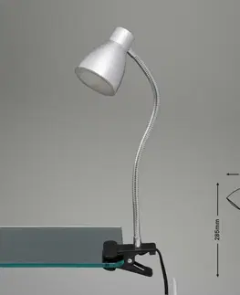 LED stolní lampy BRILONER LED svítidlo se svorkou 28,5 cm 2,5W 250lm titan BRI 2615-014P