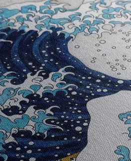 Obrazy přírody a krajiny Obraz reprodukce Velká vlna z Kanagawa - Kacušika Hokusai