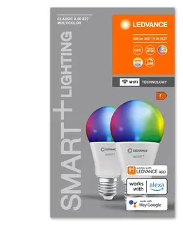 LED žárovky OSRAM LEDVANCE SMART+ WiFi A60 9W 230V RGBW FR E27 DUAL PACK 4058075778771