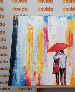 Obrazy láska Obraz procházka v dešti