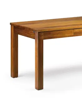 Designové a luxusní jídelní stoly Estila Dřevěný jídelní stůl Star ze dřeva Mindi hnědé barvy 150cm