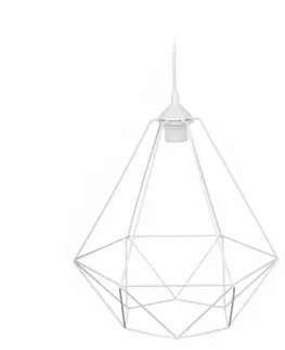 Svítidla DekorStyle Závěsná lampa Paris Diamond 35 cm bílá