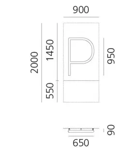 Designová nástěnná svítidla Artemide Alphabet of Light - velké písmeno P 1201P00A