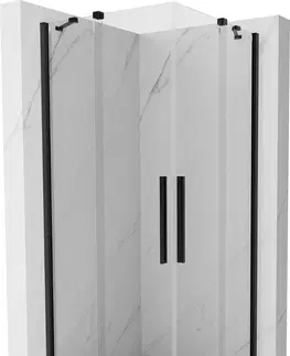 Sprchové kouty MEXEN/S Velar Duo čtvercový sprchový kout 100 x 100, transparent, černá 871-100-100-02-70