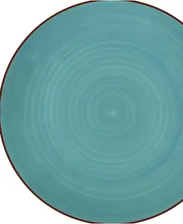 Talíře Lamart LT9082 keramický mělký talíř Happy, pr. 26,8 cm, modrá