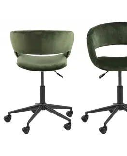 Kancelářské židle Actona Otočná židle Grace láhvově zelená