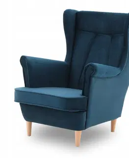 Židle Skandinávské křeslo v tmavě modré barvě