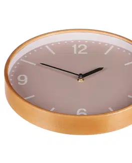 Hodiny Nástěnné hodiny Simplex béžová, pr. 32 cm, MDF