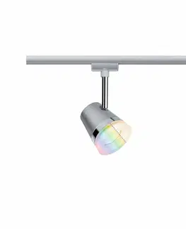 Chytré osvětlení PAULMANN Smart Home Zigbee URail spot Cone RGBW matný chrom 5,5W včetně sv. zdroje 955.25