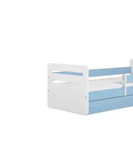 Dětské postýlky Kocot kids Dětská postel Tomi modrá, varianta 80x180, se šuplíky, s matrací