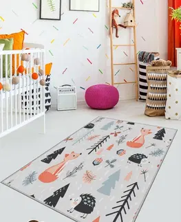 Koberce a koberečky Conceptum Hypnose Dětský koberec Lesní zvěř 120x180 cm vícebarevný