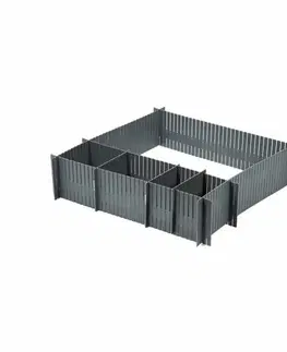 Úložné boxy Compactor Organizér do zásuvky Free, šedá