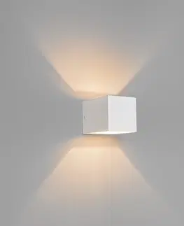 Nastenna svitidla Moderní nástěnná lampa bílá - Transfer
