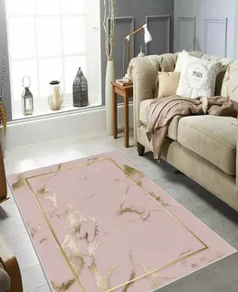 Koberce a koberečky Conceptum Hypnose Koberec Mohyla 50x80 cm růžový/zlatý