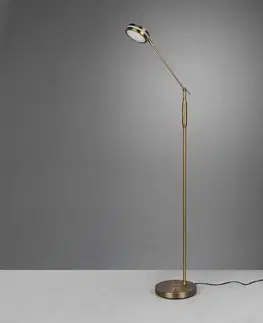 Stojací lampy Trio Lighting LED stojací lampa Franklin, stmívač, mosaz