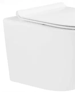 Záchody MEXEN/S Lena Závěsná WC mísa včetně sedátka s slow-slim, duroplast, bílá 30224000