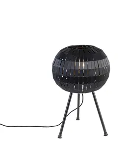 Stolni lampy Moderní stativ stolní lampy černý - Zoë