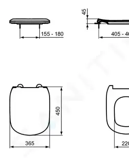 WC sedátka IDEAL STANDARD Tesi WC sedátko, SoftClose, bílá T552201