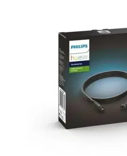Chytré osvětlení Hue Prodlužovací nízkonapěťový kabel 2,5m k venkovním svítidlům Philips Hue 17368/30/PN, IP67, černý