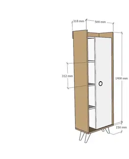 Koupelnový nábytek Hanah Home Koupelnová skříňka Mirage 50 cm bílá
