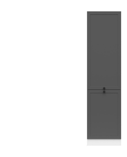 Kuchyňské linky JAMISON, skříňka 195 cm, pravá, bílá/grafit