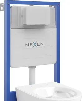 Záchody MEXEN/S WC předstěnová instalační sada Fenix Slim s mísou WC Lena,  bílá 6103322XX00