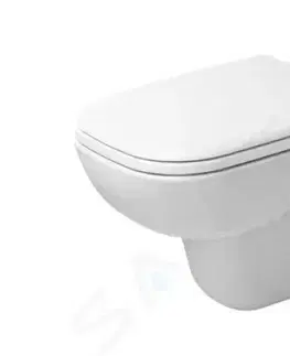 WC sedátka GEBERIT Kombifix Modul pro závěsné WC s tlačítkem Sigma50, alpská bílá + Duravit D-Code WC a sedátko, Rimless, SoftClose 110.302.00.5 NH8