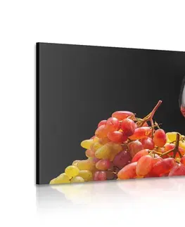 Obrazy jídla a nápoje Obraz italské víno a hrozny