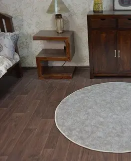 Koberce a koberečky Dywany Lusczow Kulatý koberec SERENADE Graib šedo-béžový, velikost kruh 133