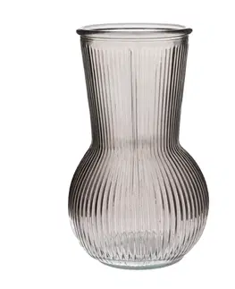 Vázy skleněné Skleněná váza Silvie, černá, 17,5 x 11 cm