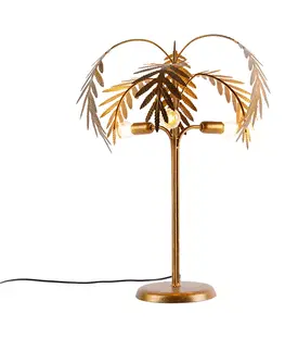 Stolni lampy Art Deco stolní lampa zlatá 3-světlo - Botanica