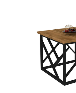 Konferenční stolky Konferenční stolek DEVERA, vlašský ořech/černá