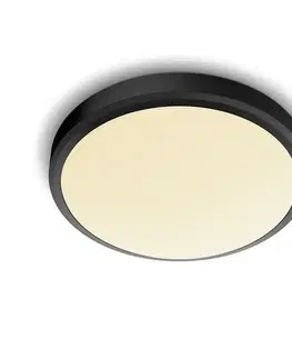 LED stropní svítidla LED Koupelnové stropní svítidlo Philips Doris CL257 8719514326606 17W 1500lm 2700K IP44 31,3cm černé