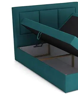 s úložným prostorem Americká postel boxspring CS34011, s matrací a úložným prostorem, tmavě šedá 160x200 cm - Výprodej z Expozice