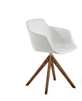 Luxusní jídelní židle Estila Moderní otočná jídelní židle Vita Naturale šedá 81cm