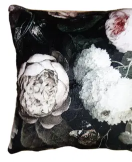 Dekorační polštáře Květinový sametový povlak na polštář Manon - 45*45 cm Clayre & Eef KT021.220