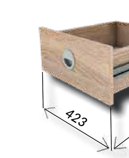 Šatní skříně Zásuvky ke skříni KELABIT - 2 ks, dub sonoma