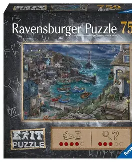Hračky puzzle RAVENSBURGER - Exit puzzle: maják u přístavu 759 dílků