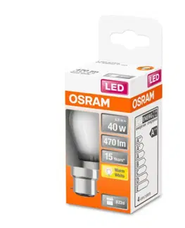 LED žárovky OSRAM Kapková LED žárovka OSRAM B22d 4W 2 700K matná