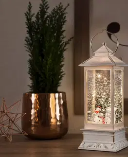 Vánoční vnitřní dekorace Konstsmide Christmas Sněhuláci s vodní lucernou LED