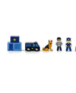 Hračky VIGA - Dětské dřevěné figurky Policie
