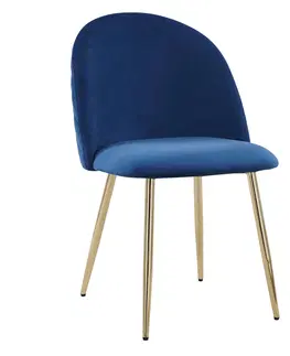 Židle do jídelny Jídelní židle Artdeco Modrá