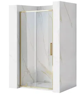Sprchové kouty REA Posuvné sprchové dveře Rapid Slide 140 zlatá REA-K5616