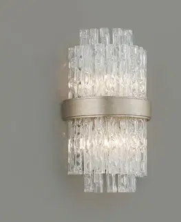 Designová nástěnná svítidla HUDSON VALLEY nástěnné svítidlo CHIME kov/ocel/sklo stříbrná/čirá E14 2x60W 204-12-CE