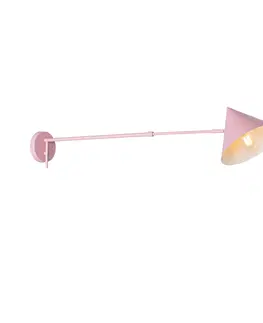 Nastenna svitidla Designové nástěnné svítidlo růžové nastavitelné - Triangolo