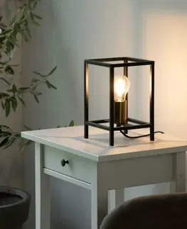 Designové stolní lampy LEUCHTEN DIREKT is JUST LIGHT stojací svítidlo, černá, vintage, industriální, E27 60W, IP20 15812-60