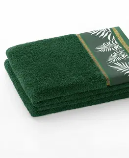 Ručníky Bavlněný ručník AmeliaHome Pavos zelený, velikost 50x90